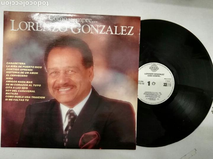 Discos de vinilo: LORENZO GONZALEZ COMO SIEMPRE... 12 &Eacute;XITOS, IMPECABLE - Foto 1