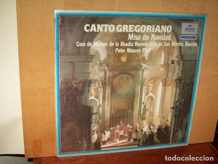 Discos de vinilo: CANTO  GREGORIANO  -  MISA  DE NAVIDAD  DIRIGE  PETER  MAURUS  PFAFF  -   LP  PRIVILEGE - Foto 1