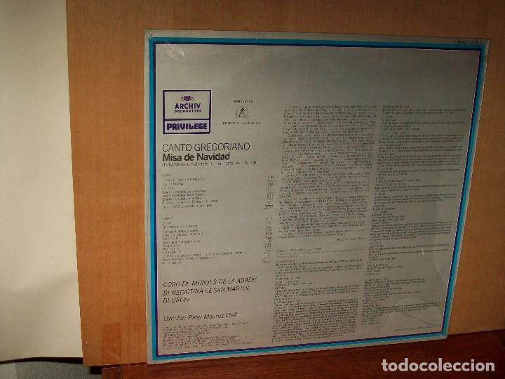 Discos de vinilo: CANTO  GREGORIANO  -  MISA  DE NAVIDAD  DIRIGE  PETER  MAURUS  PFAFF  -   LP  PRIVILEGE - Foto 2