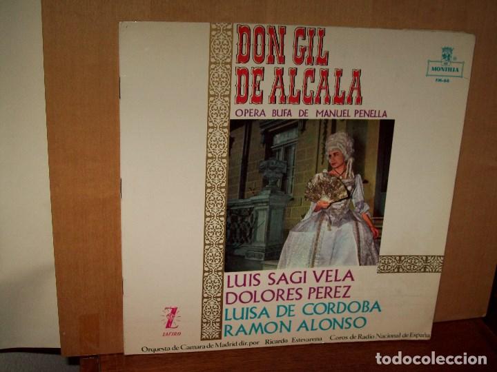 Discos de vinil: ZARZUELA DON GIL  DE  ALCALA - ORQ. CAMARA  DE  MADRID -  DIRIGE RICARDO  ESTEVARENA  -  LP  CARPETA