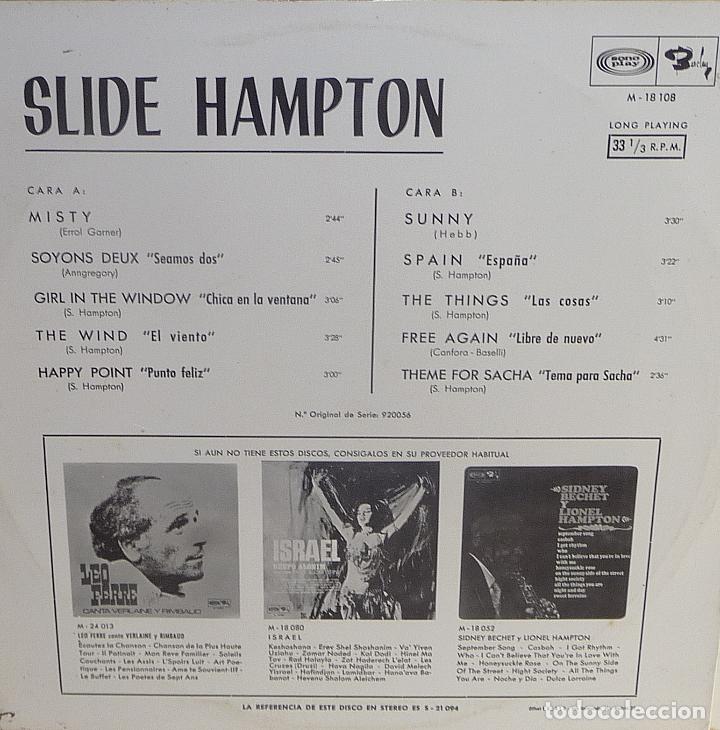Discos de vinilo: SLIDE HAMPTON (ESPA&Ntilde;A-1969) - Foto 2