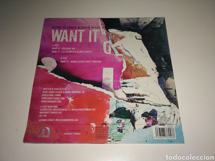 Discos de vinilo: Marc Flaque & Dani Masi - Want It - Foto 2