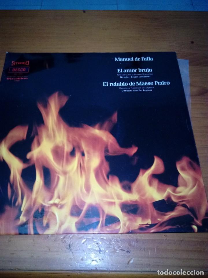 Discos de vinilo: MANUEL DE FALLA. EL AMOR BRUJO. EL RETABLO DE MESE PEDRO. C9V - Foto 1