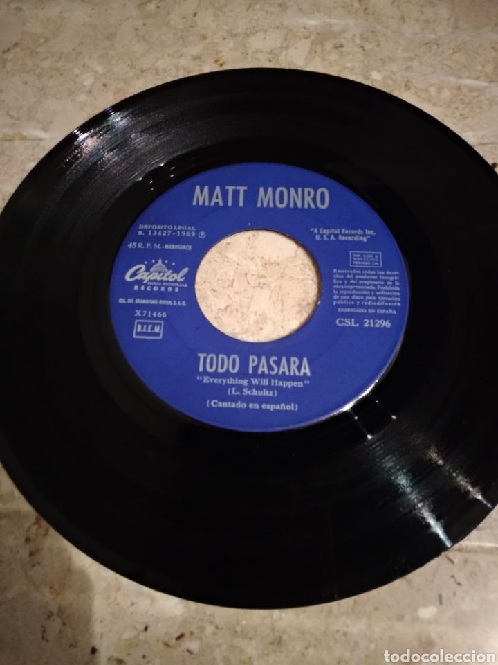 Discos de vinilo: Matt Monro. Todo pasara. Lo que quedo - Foto 3