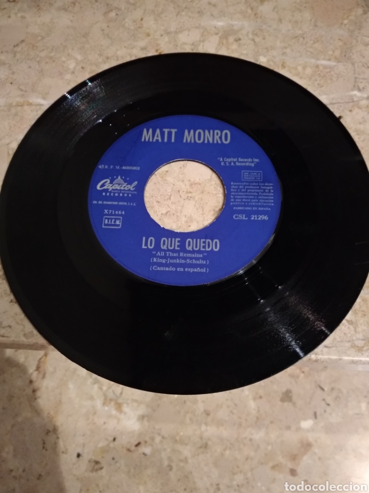 Discos de vinilo: Matt Monro. Todo pasara. Lo que quedo - Foto 4
