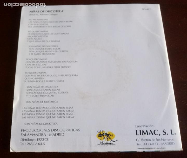 Discos de vinilo: TERAPIA NACIONAL - NI&Ntilde;AS DE DISCOTECA - SINGLE - Foto 2
