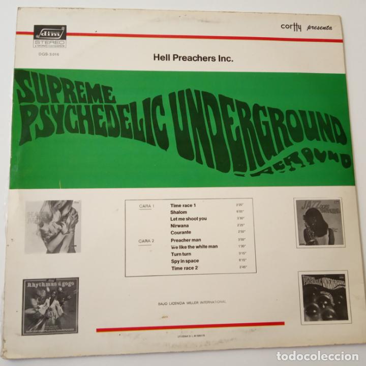 Discos de vinilo: HELL PREACHERS INC - SUPREME PSYCHEDELIC UNDERGROUND - SPAIN LP 1970- ORIGINAL. - Foto 2