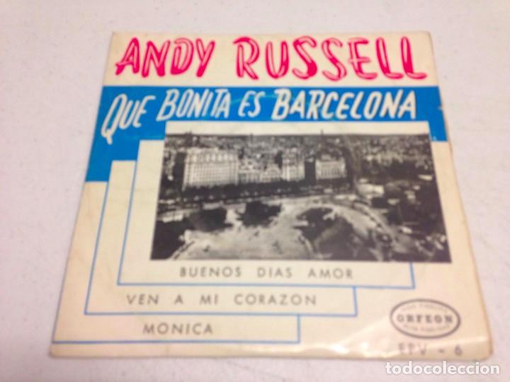 Disques de vinyle: ANDY RUSSELL---QUE BONITA ES BARCELONA--EP CON 4 TEMAS--edicion venezolana