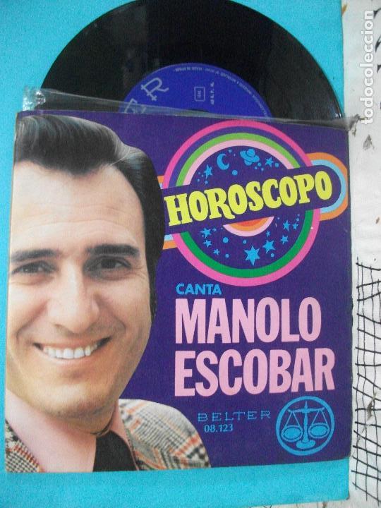 Discos de vinilo: MANOLO ESCOBAR / HOROSCOPO / PROTESTA DE AMOR (SINGLE 1972) - Foto 1
