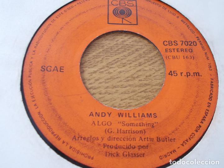 Discos de vinilo: ANDY WILLIANS. HISTORIA DE AMOR. ALGO. - Foto 3