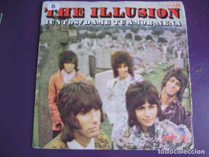 Vinyl records: THE ILLUSION Sg HISPAVOX 1969 juntos/ dame tu amor, nena - PSICODELIA ROCK 60'S