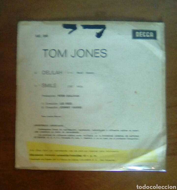 Discos de vinilo: Tom Jones - Delilah, 1968, Decca. Spain. - Foto 2
