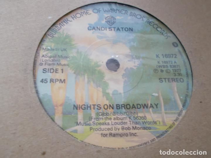 Discos de vinilo: CANDI STATON. NIGHTS ON BROADWAY. - Foto 2
