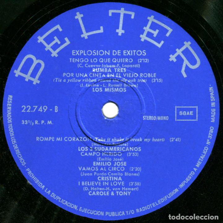Discos de vinilo: VVAA - Explosi&oacute;n de exitos - Lp Spain 1973 - Belter 22.749 - Foto 4