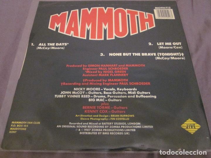 Discos de vinilo: MAMMOTH - ALL THE DAYS - MAXI EDICION INGLESA DEL AÑO 1987. - Foto 2 - 143750910