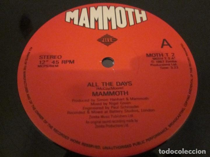 Discos de vinilo: MAMMOTH - ALL THE DAYS - MAXI EDICION INGLESA DEL AÑO 1987. - Foto 3 - 143750910