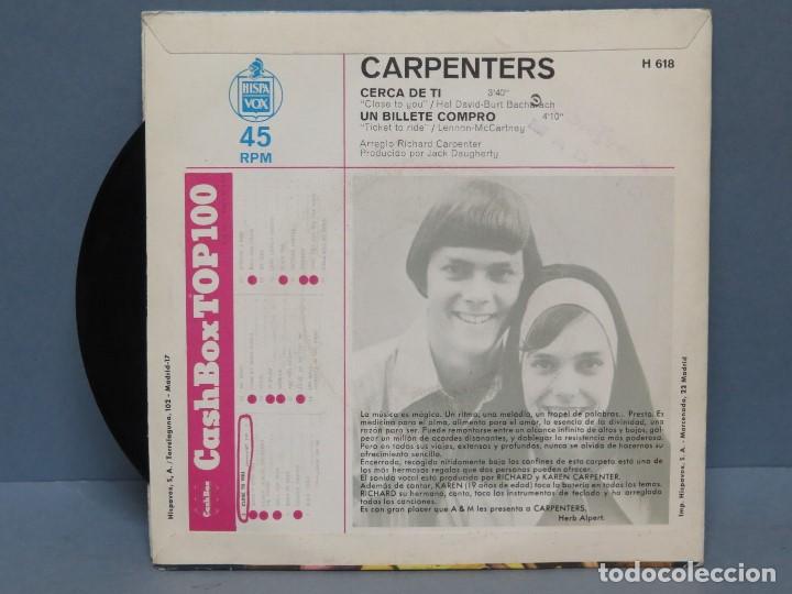 Discos de vinilo: EP. CARPENTERS. CERCA DE TI + 1 - Foto 2