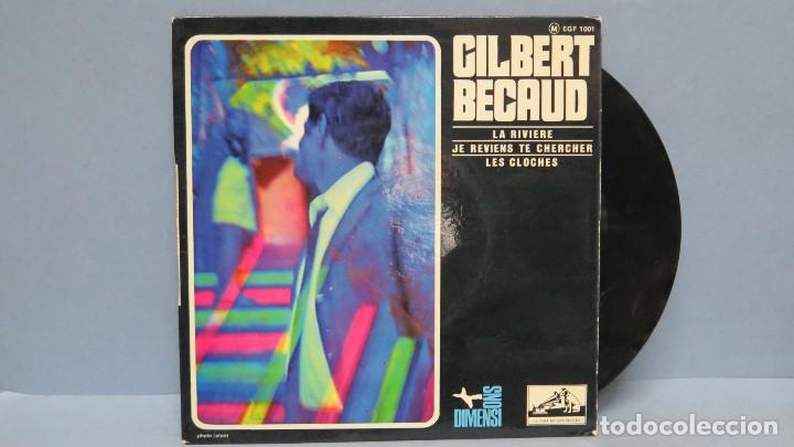 Discos de vinilo: EP. GILBERT BECAUD. LA RIVIERE - Foto 1