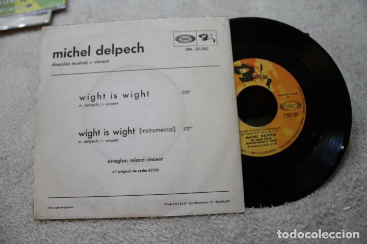 Discos de vinilo: MICHEL DELPECH WIGHT IS WIGHT SINGLE 1969 - Foto 2
