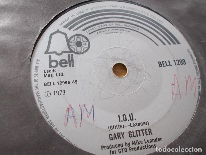 Discos de vinilo: GARY GLITTER. HELLO, HELLO I&acute;M BACK AGAIN. I.O.U. - Foto 3