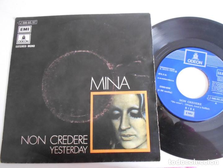 Discos de vinilo: MINA-SINGLE NON CREDERE - Foto 1