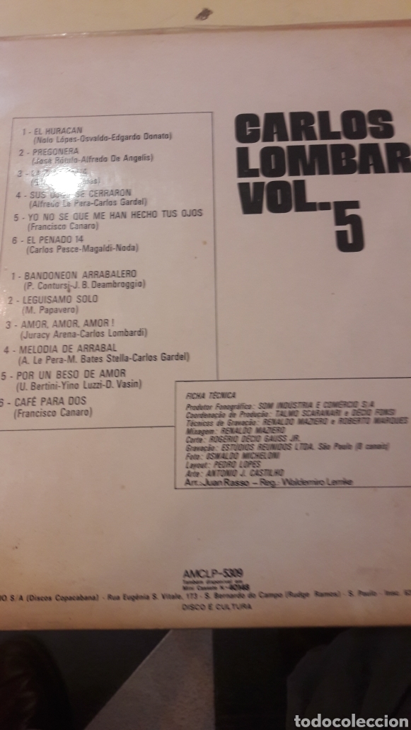 Discos de vinilo: 8 Lp Carlos Lombardi - Foto 2