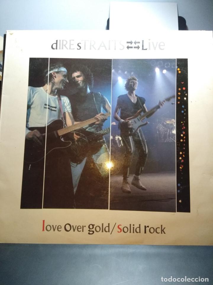 Discos de vinilo: MAXI SINGLE DIRE STRAITS ( 2 TRACKS ) : LOVE OVER GOLD + SOLID ROCK - Foto 1