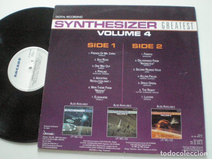 Discos de vinilo: SYNTHESIZER GREATEST - Volume 4 - LP ARCADE 1991 - Foto 2