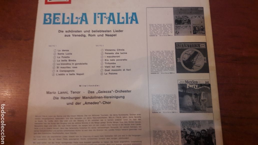 Discos de vinilo: Bella Italia. Europa 181 - Foto 2