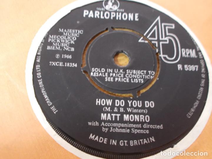 Discos de vinilo: MATT MONRO. BEYOND THE HILL. HOW DO YOU DO. - Foto 3