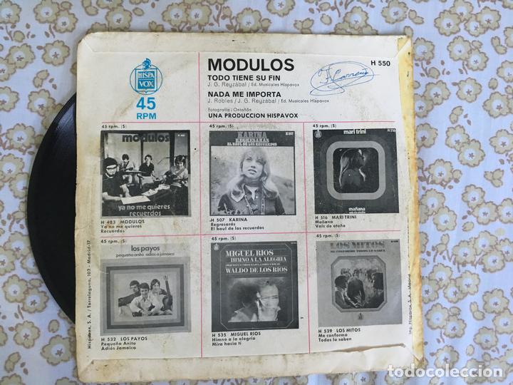 Discos de vinilo: 7 SINGLES-NADA ME IMPORTA - Foto 2