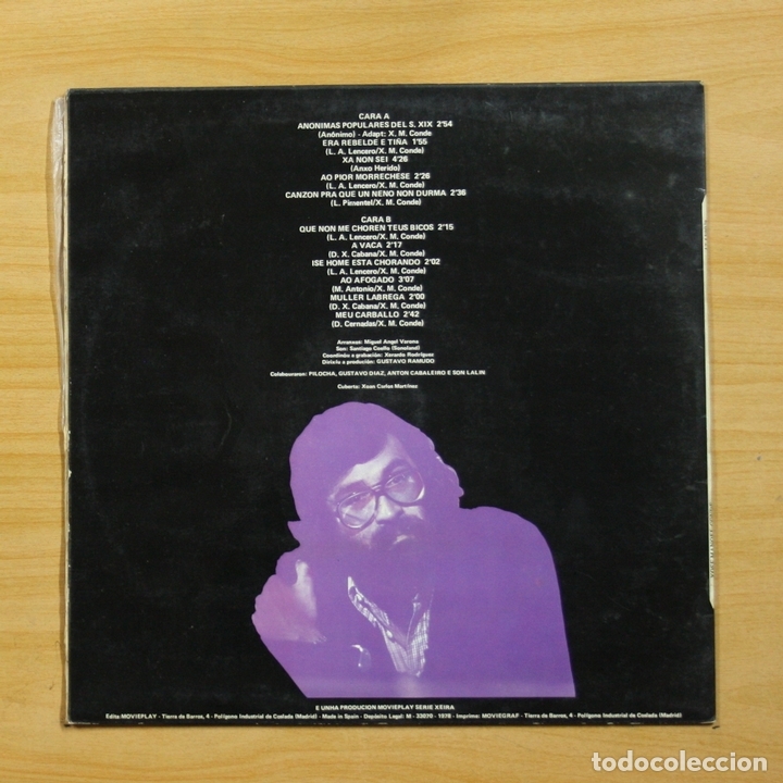 Discos de vinilo: XOSE MANOEL CONDE - BULE BERRA CHORA - LP - Foto 2