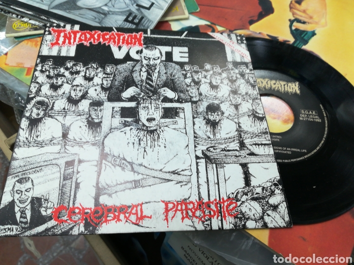 Discos de vinilo: Intoxication ep cerebral parasite 1992 - Foto 1