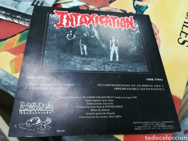 Discos de vinilo: Intoxication ep cerebral parasite 1992 - Foto 2