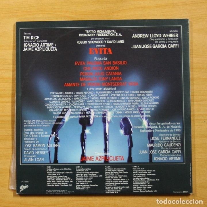 Discos de vinilo: TIM RICE / ANDREW LLOYD WEBBER - EVITA - GATEFOLD - 2 LP - Foto 2