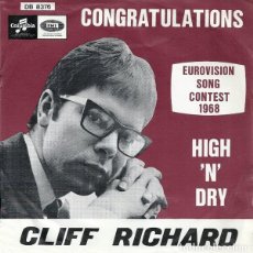Discos de vinilo: CLIFF RICHARD - CONGRATULATIONS - SINGLE EUROVISION BELGIUM 1968 