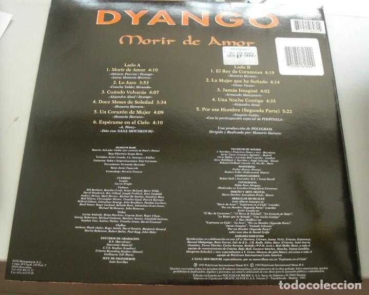 Discos de vinilo: DYANGO - MORIR DE AMOR - LP 1993 - Foto 2
