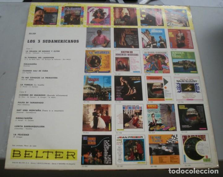 Discos de vinilo: LOS 3 SUDAMERICANOS - LP BELTER - Foto 2