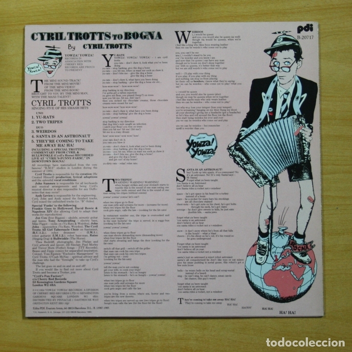 Discos de vinilo: CYRIL TROTTS - TO BOGNA - MAXI - Foto 2