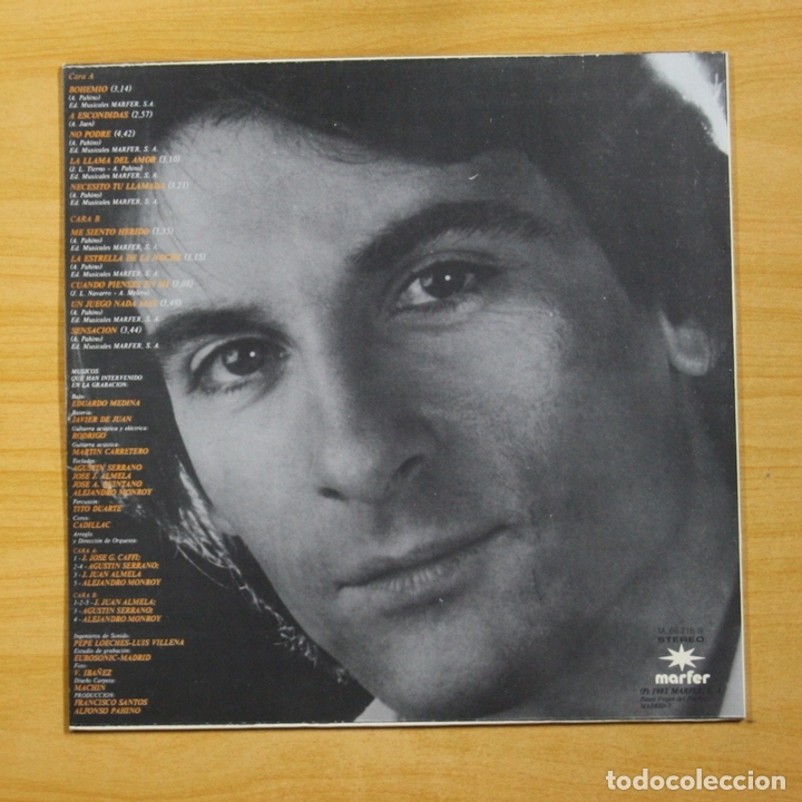 Discos de vinilo: ALFONSO PAHINO - BOHEMIO - LP - Foto 2