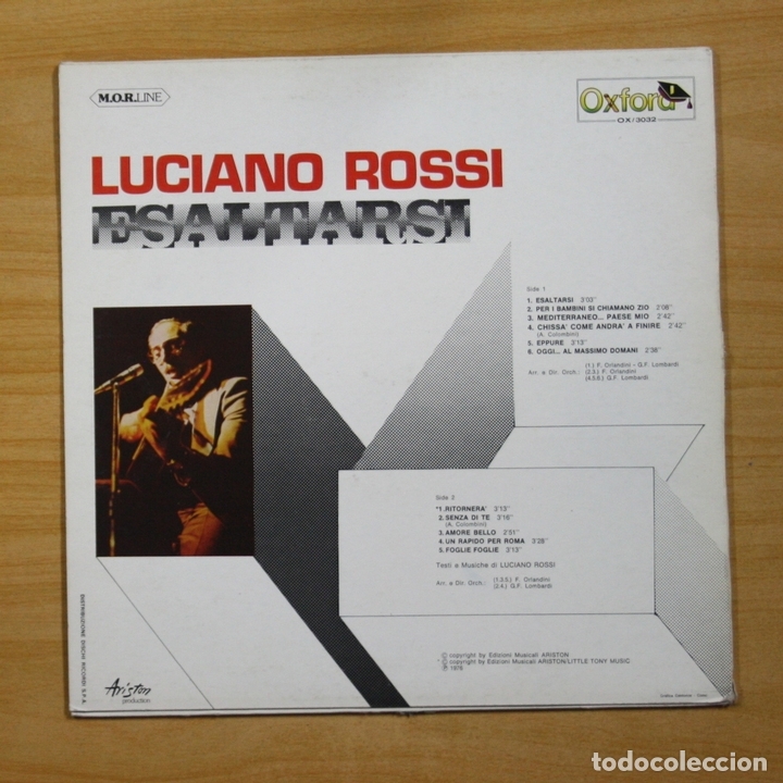 Discos de vinilo: LUCIANO ROSSI - ESALTARSI - LP - Foto 2