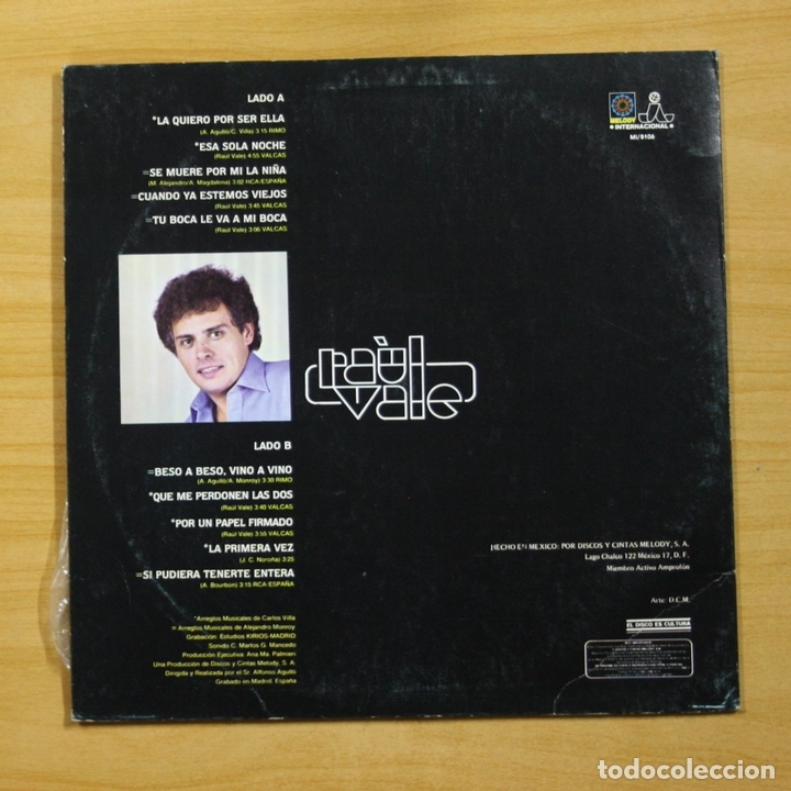 Discos de vinilo: RAUL VALE - TU BOCA LE VA A MI BOCA - LP - Foto 2