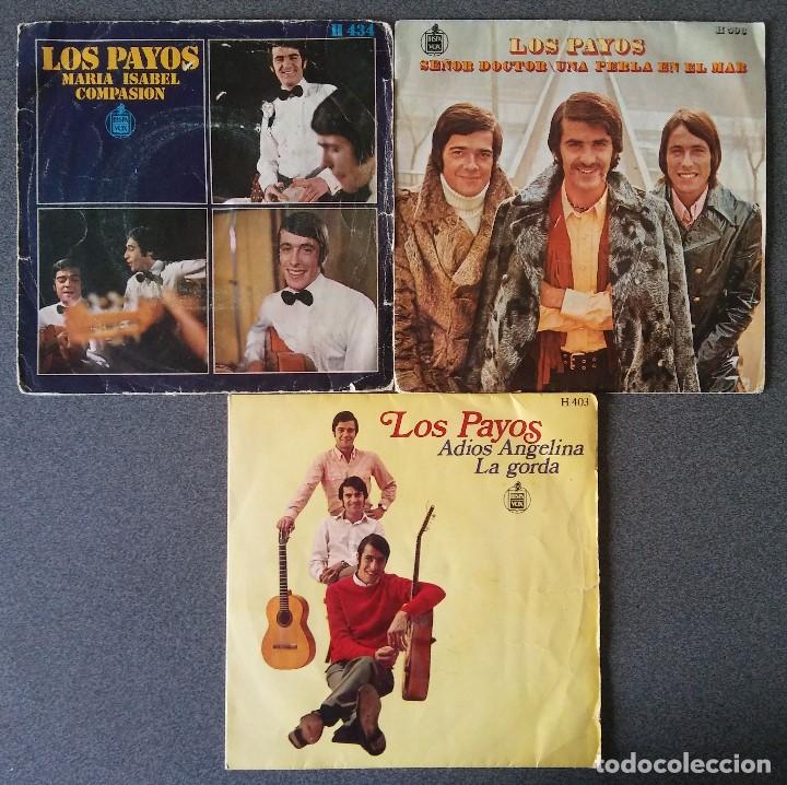 Discos de vinilo: Lote singles Los Payos - Foto 1