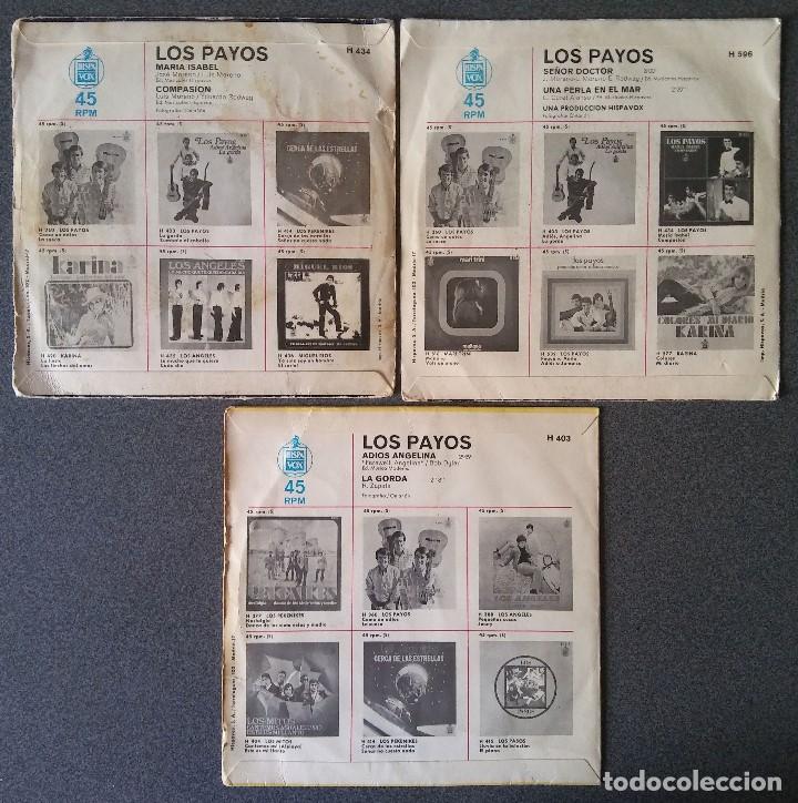 Discos de vinilo: Lote singles Los Payos - Foto 2
