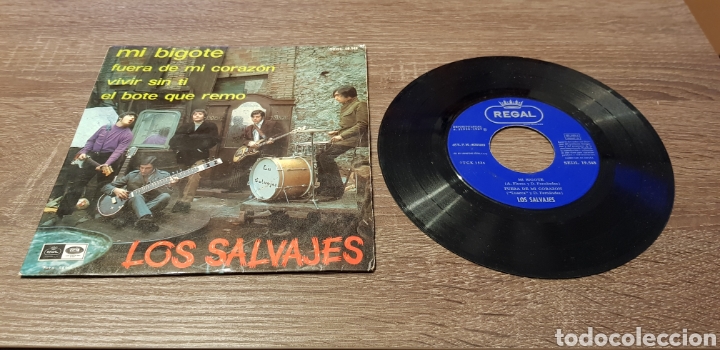Discos de vinilo: LOS SALVAJES - MI BIGOTE SINGLE EP - Foto 1