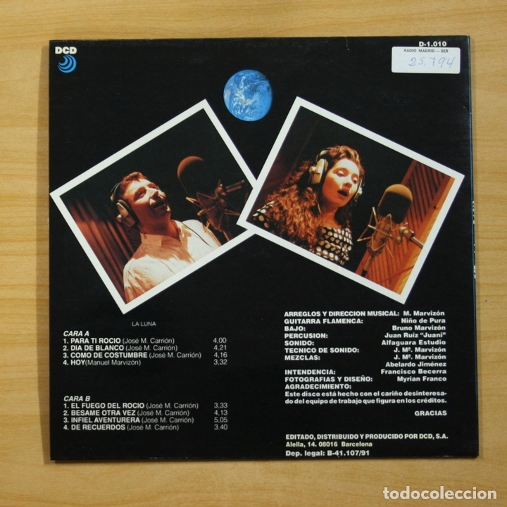 Discos de vinilo: LA LUNA - AMANDONOS - LP - Foto 2