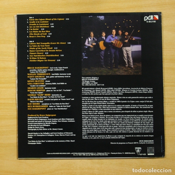 Discos de vinilo: BRUCE DAIGREPONT - COEUR DES CAJUNS - LP - Foto 2