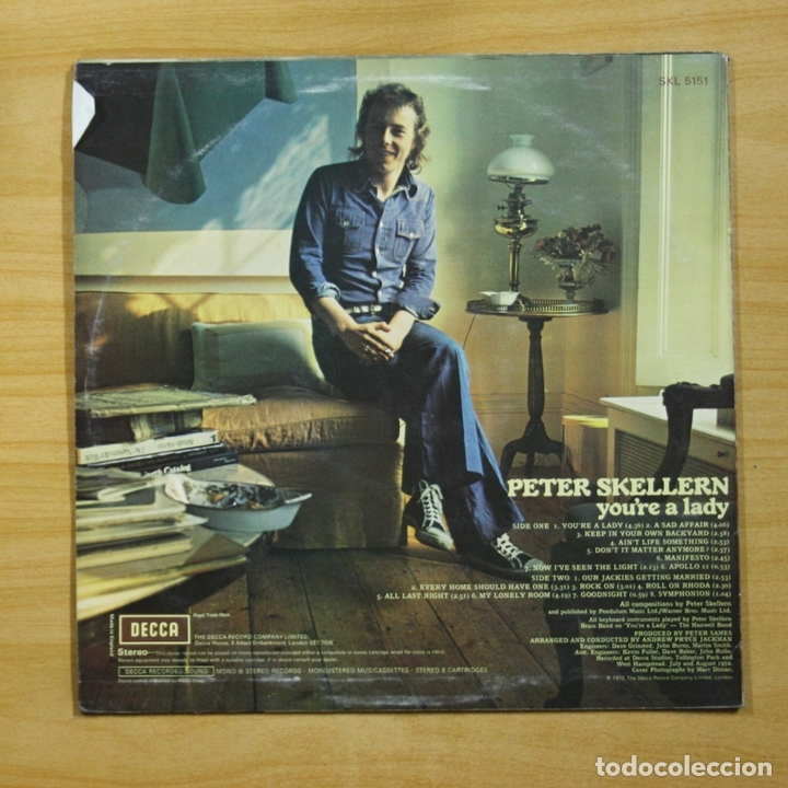 Discos de vinilo: PETER SKELLERN - YOU�RE A LADY - LP - Foto 2