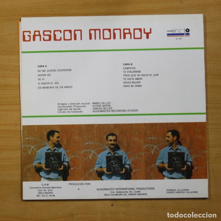 Discos de vinilo: GASCON MONROY - DESPERTAR - LP - Foto 2