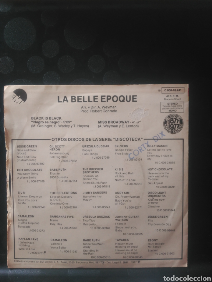 Discos de vinilo: La belle epoque ,black is black - Foto 2
